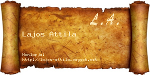 Lajos Attila névjegykártya