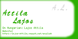 attila lajos business card